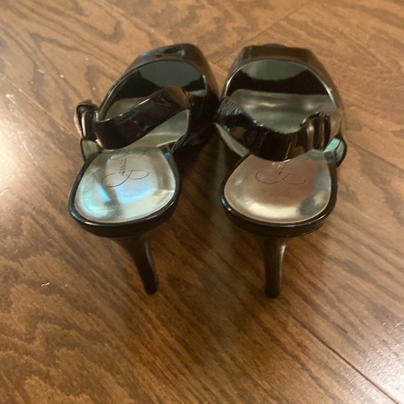 Jessica Simpson NWT Black Patent Open Toed High Heels, Size 8M,sold at Nordstrom - Picture 3 of 7